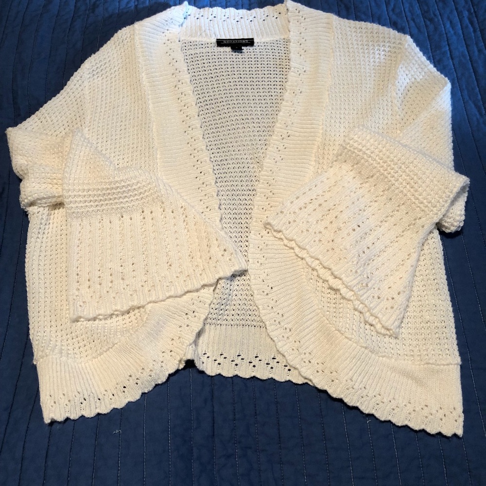 White short knitted cardigan